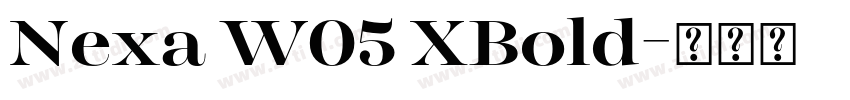 Nexa W05 XBold字体转换